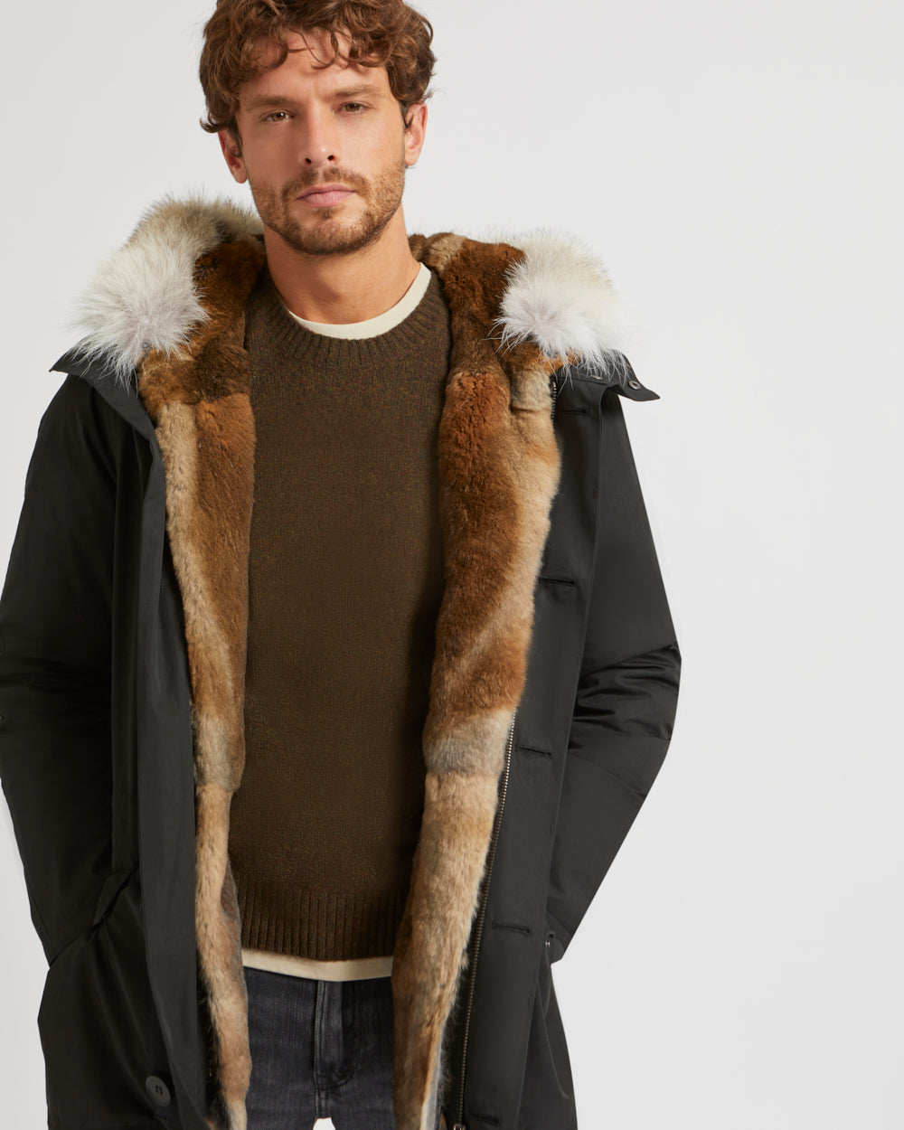 Parka without fur hood on sale