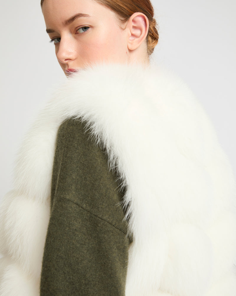 Fox fur gilet - white - Yves Salomon