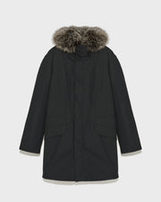 Iconic parka in technical cotton with fox and rabbit fur