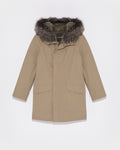 Iconic parka in technical cotton with fox and rabbit fur