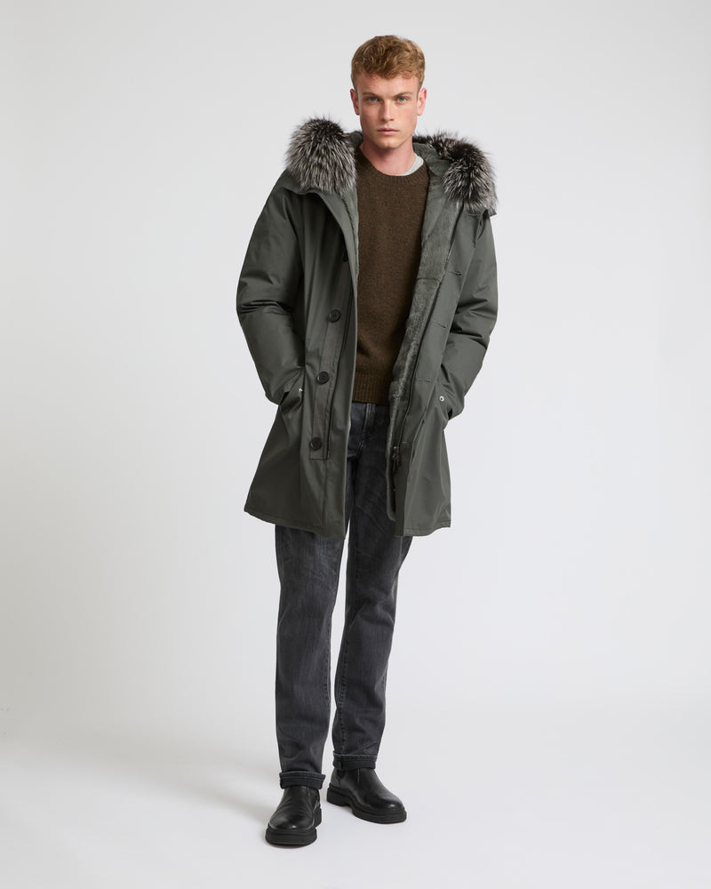 Iconic Cotton Blend And Fur Parka - brown - Yves Salomon