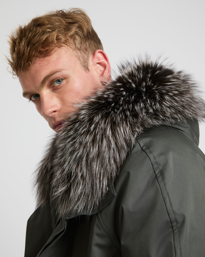 Iconic Cotton Blend And Fur Parka - brown - Yves Salomon