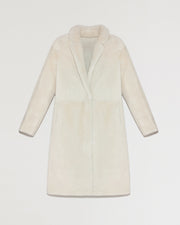 Reversible merino lambskin coat