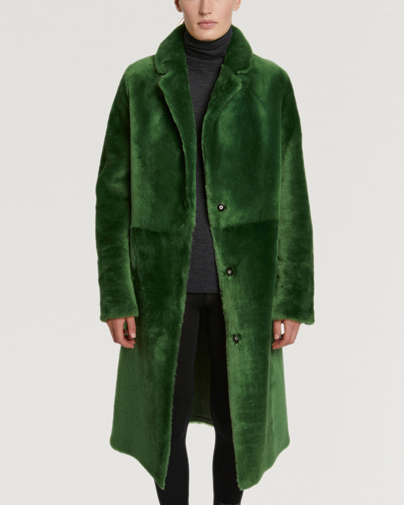 Reversible merino lambskin coat-Yves Salomon-Winter sale & boxing day