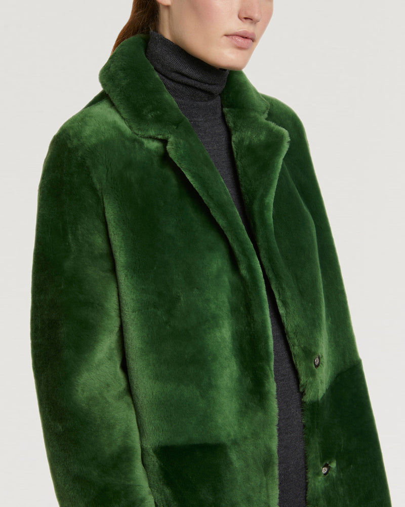 Reversible merino lambskin coat-Yves Salomon-Winter sale & boxing day