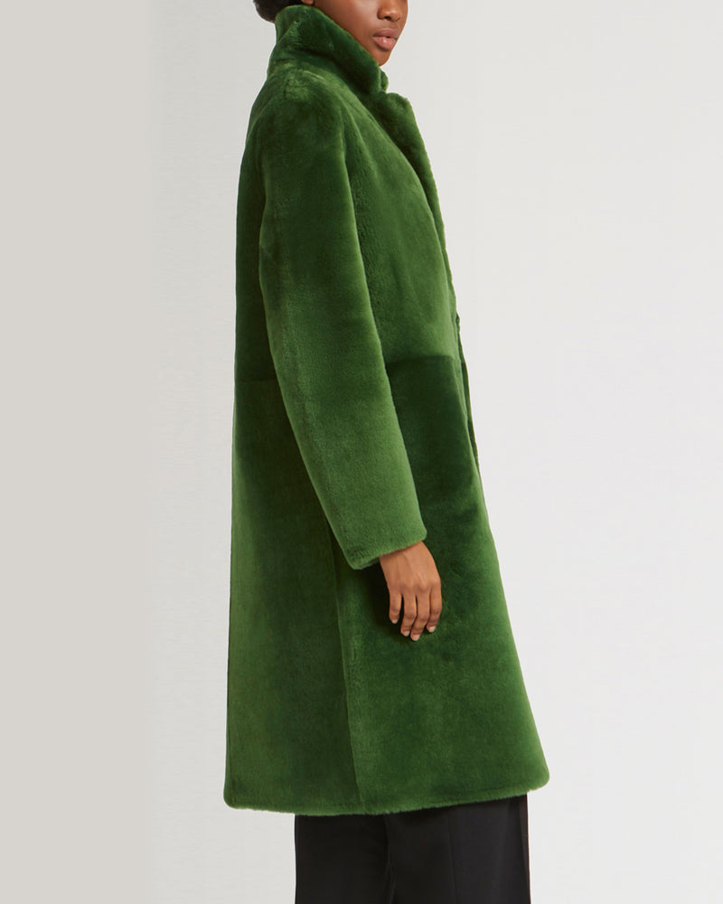 Lambskin coat with tailored collar-Yves Salomon-Winter sale & boxing day