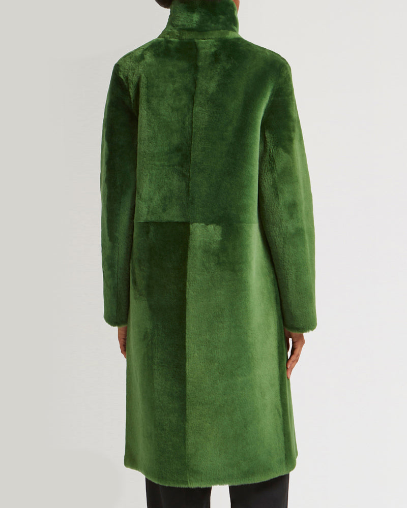 Lambskin coat with tailored collar-Yves Salomon-Winter sale & boxing day