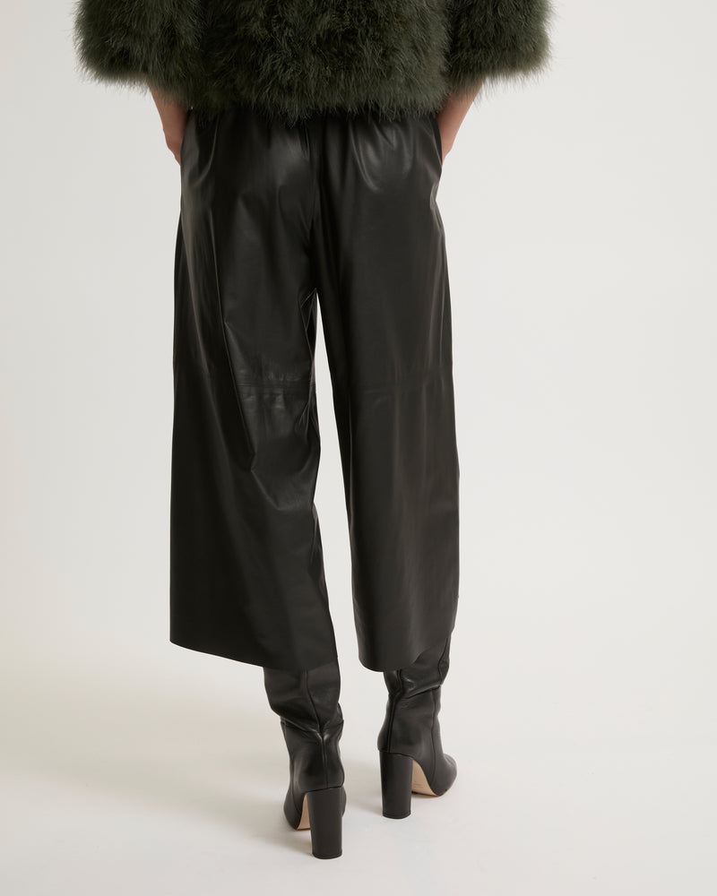 Culottes in fine lambskin leather