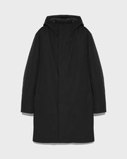 Hooded Coat In waterproof Gabardine And Mink fur