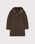 Hooded Coat In waterproof Gabardine And Mink fur