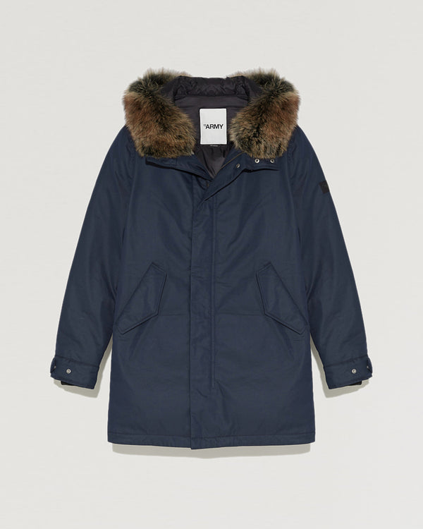 Hooded parka with fox fur-Yves Salomon-Winter sale & boxing day