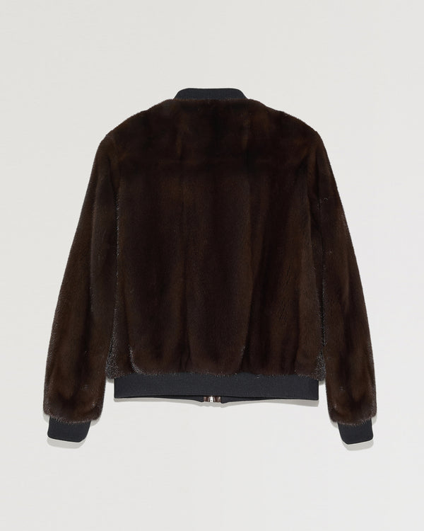 Bombers short mink fur jacket-Yves Salomon-Winter sale & boxing day