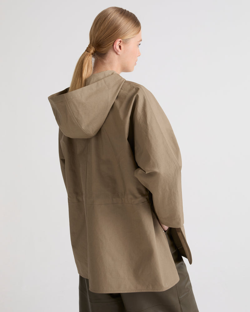 Short double-sided cotton cape