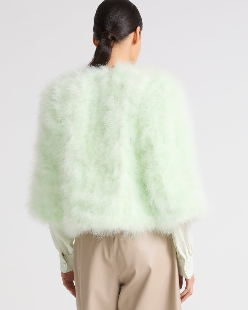 Short feather jacket