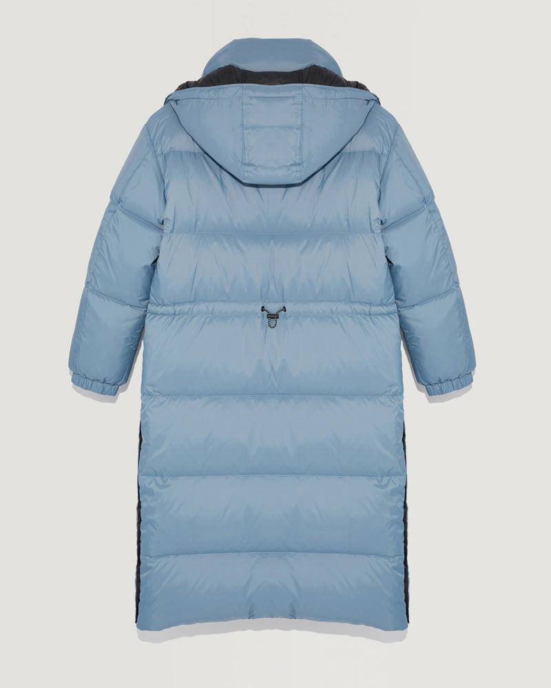 Two-tone reversible 7/8 down jacket-Yves Salomon-Winter sale & boxing day