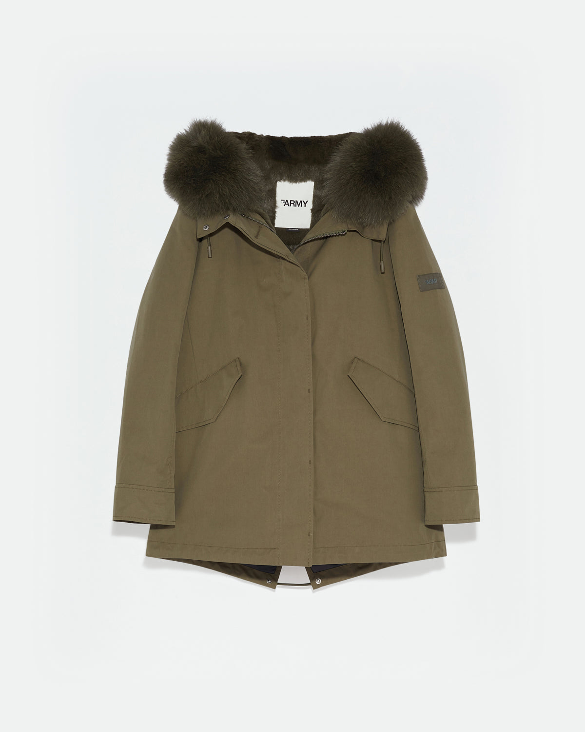 Army jacket cheap with fur hood