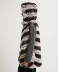 Rex rabbit fur hooded gilet