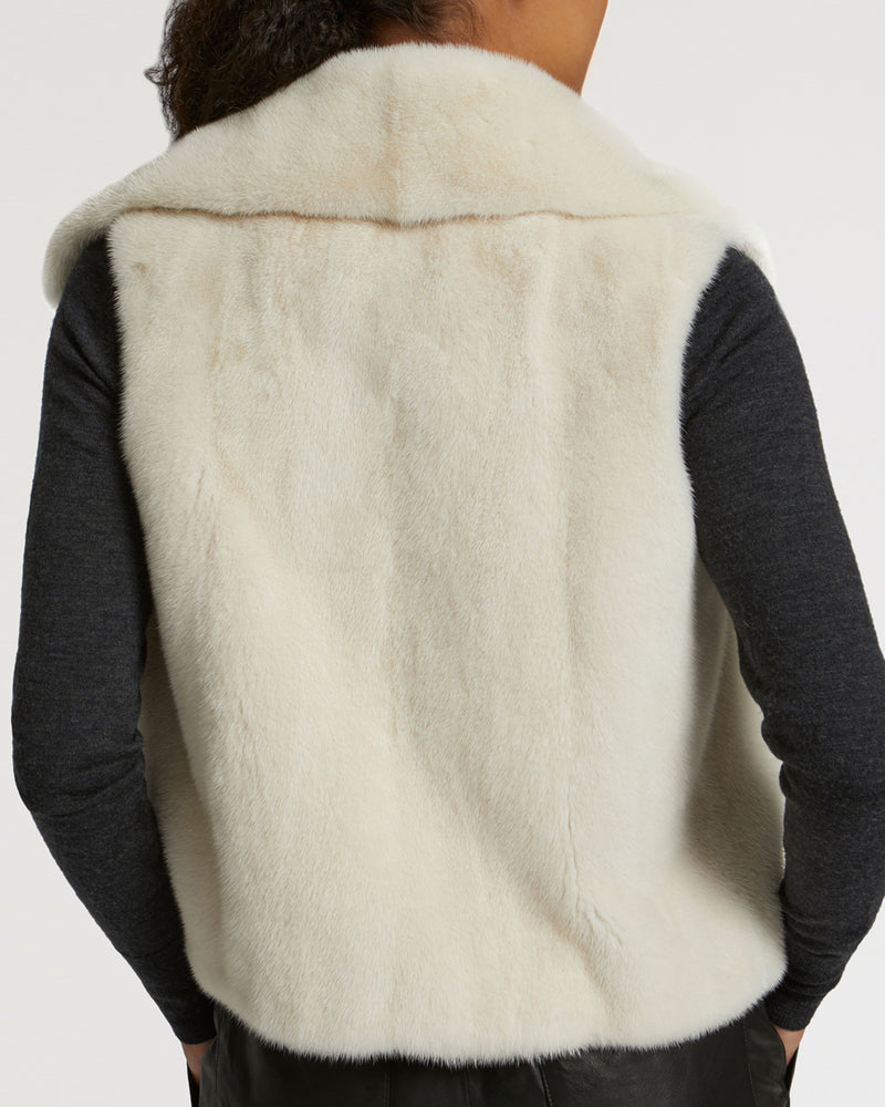 Short jacket in long-haired mink fur-Yves Salomon-Winter sale & boxing day