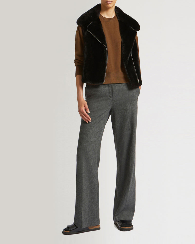 Short jacket in long-haired mink fur-Yves Salomon-Winter sale & boxing day