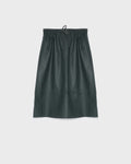 Flared skirt in lamb leather