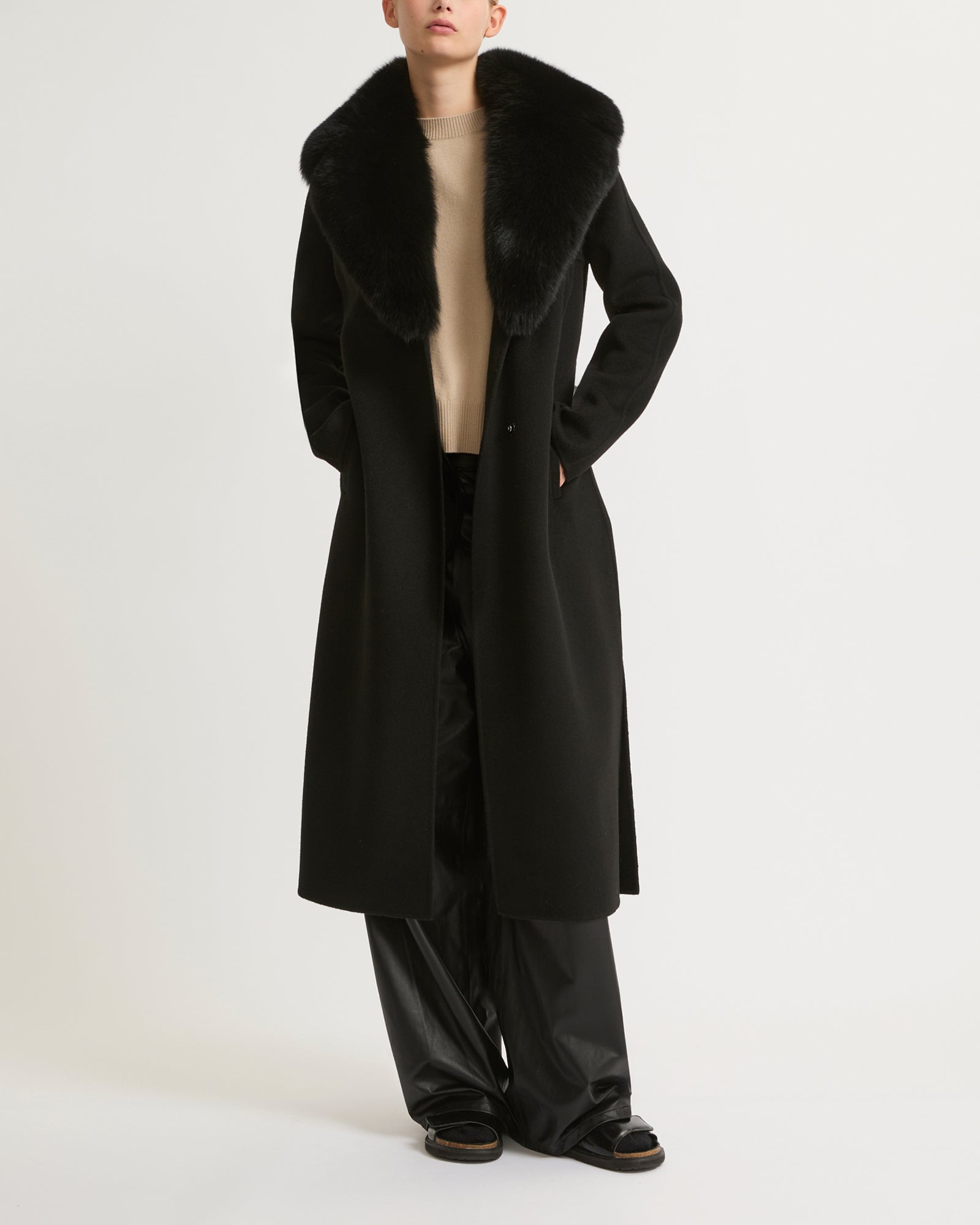 Long cashmere coat womens best sale