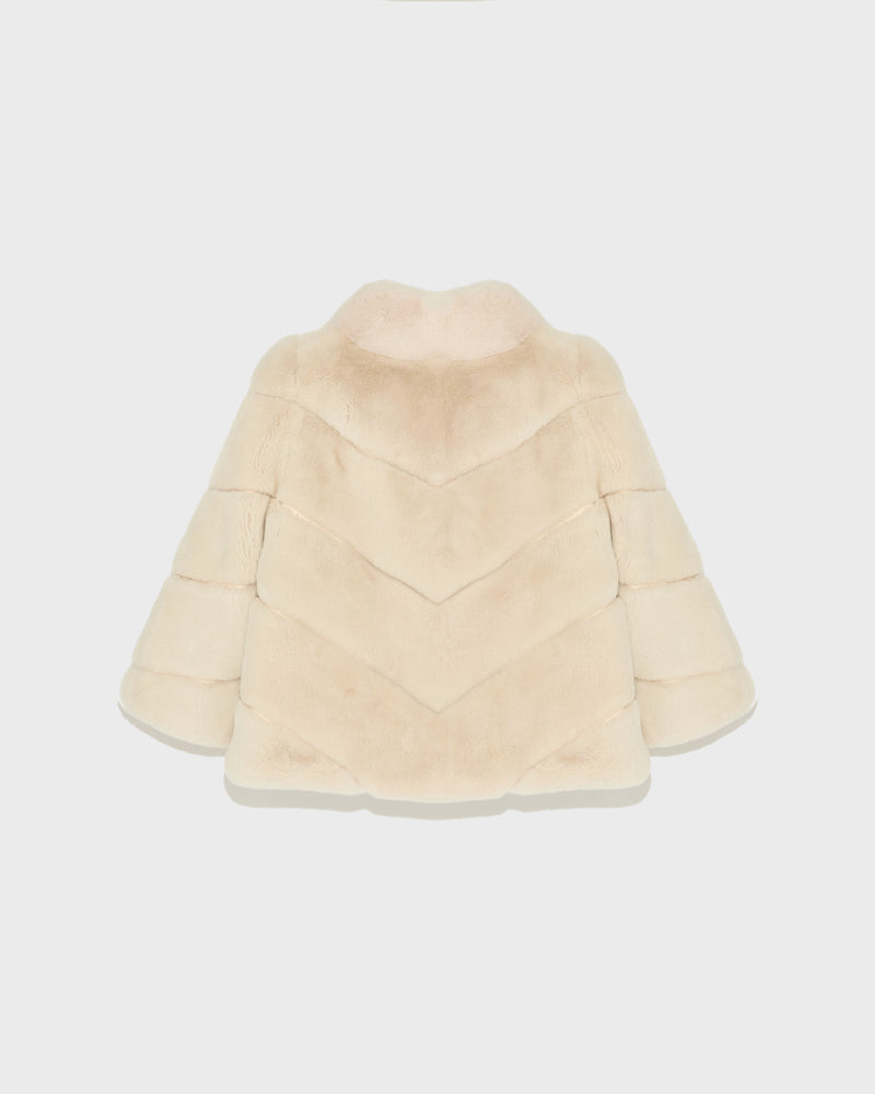 Rex rabbit fur jacket - white - Yves Salomon