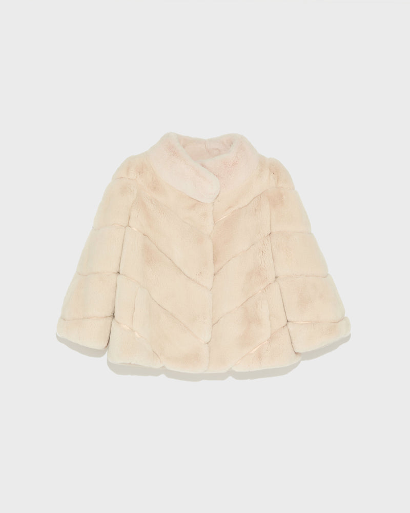 Rex rabbit fur jacket - white - Yves Salomon