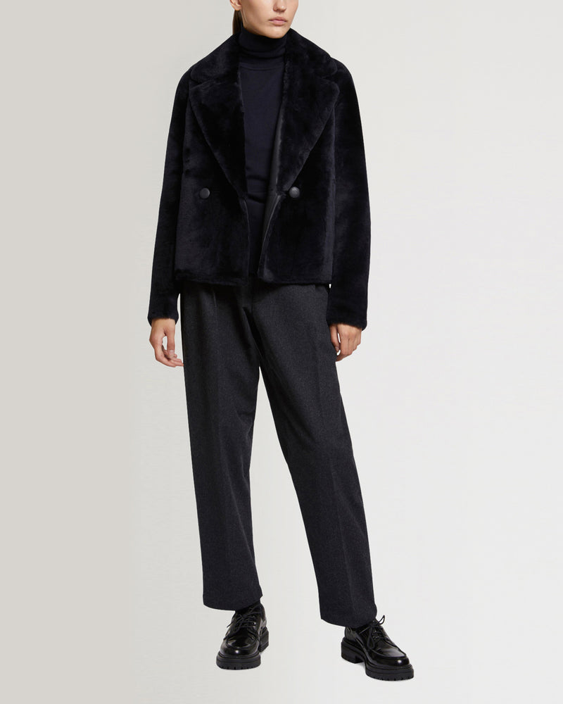 Short merino wool jacket-Yves Salomon-Black Friday