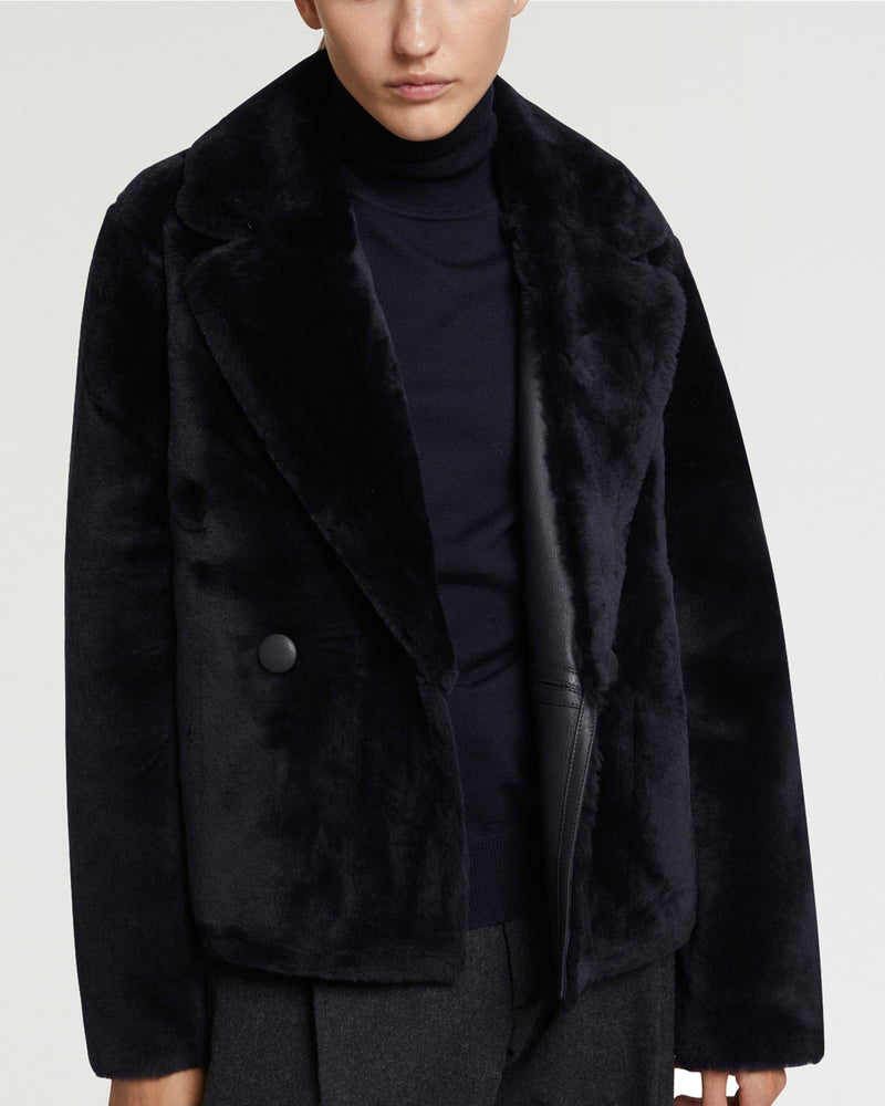 Short merino wool jacket-Yves Salomon-Black Friday