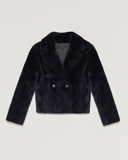 Short jacket in merino lambskin