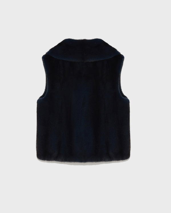 Sleeveless mink fur gilet