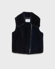 Sleeveless mink fur gilet