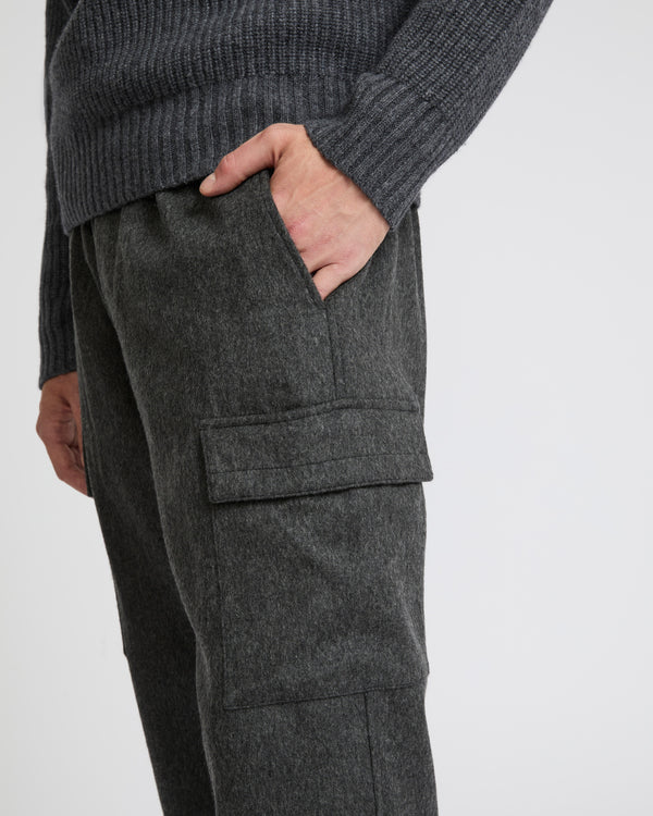 Wool cargo trousers