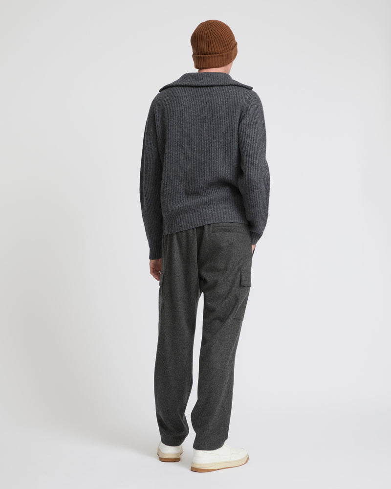 Wool cargo trousers - grey - Yves Salomon