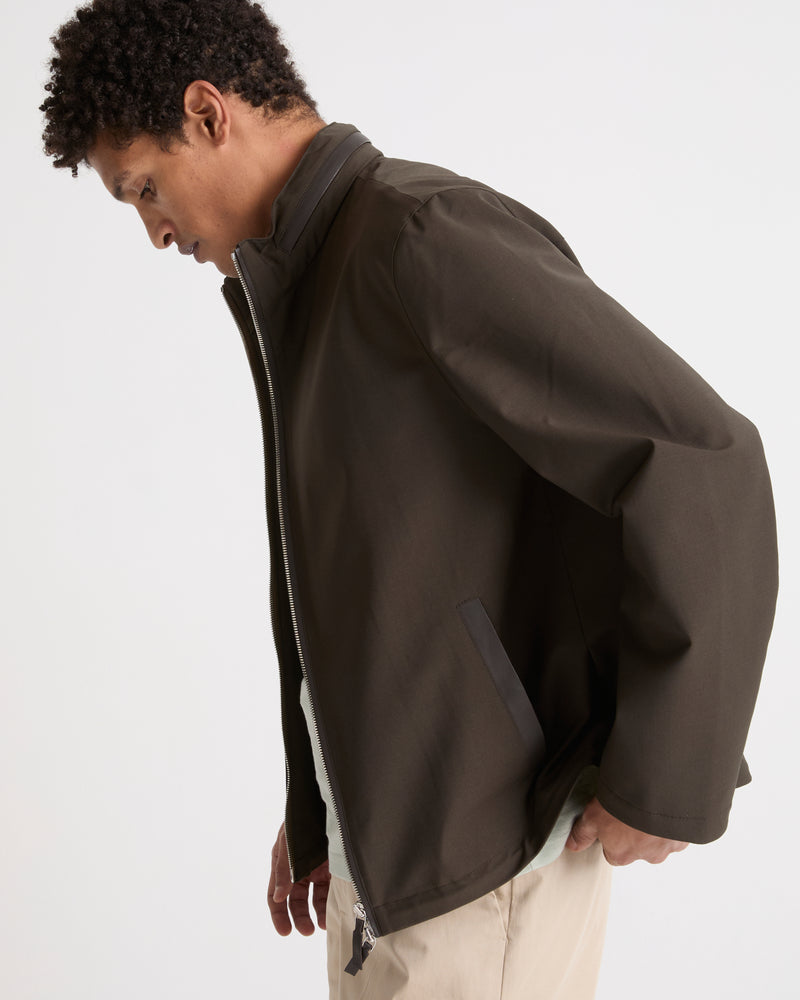 Lambskin jacket with jersey lining - khaki - Yves Salomon