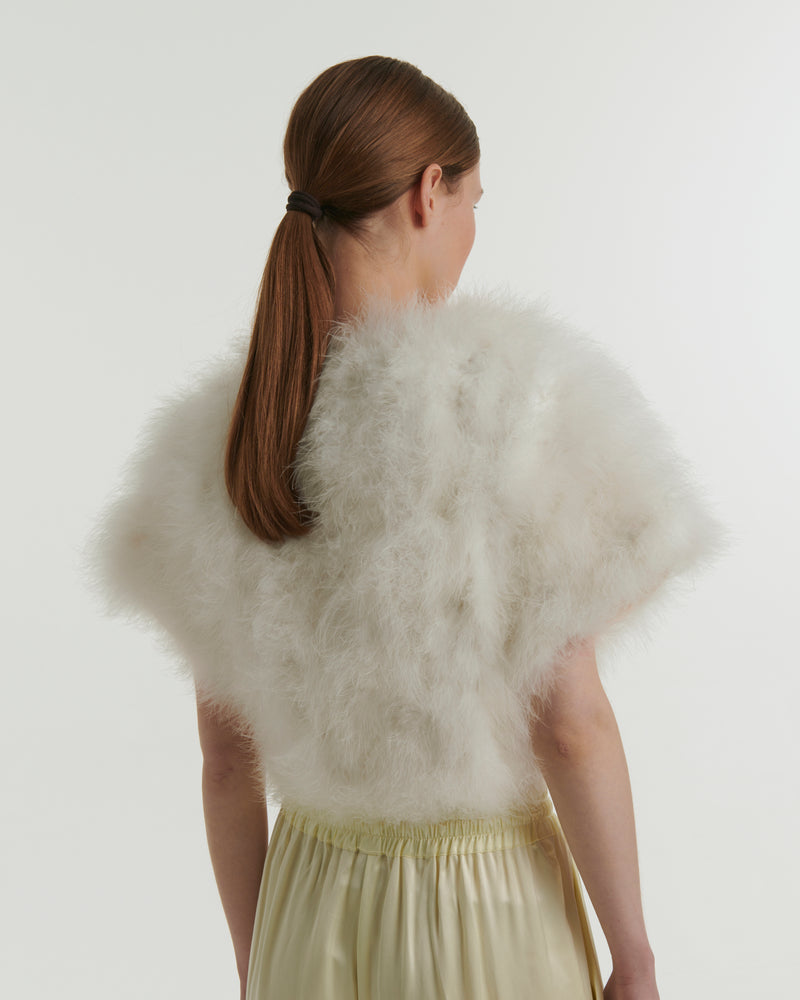 Cropped feather bolero