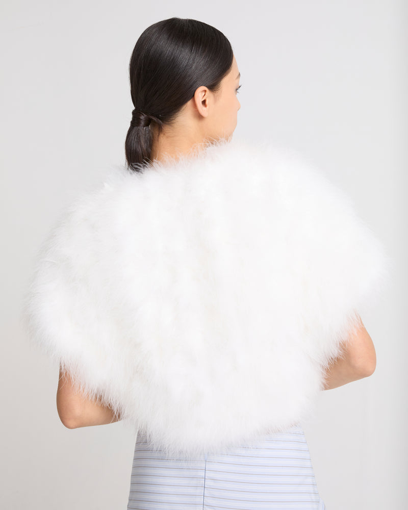 Cropped feather bolero