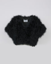 Cropped feather bolero