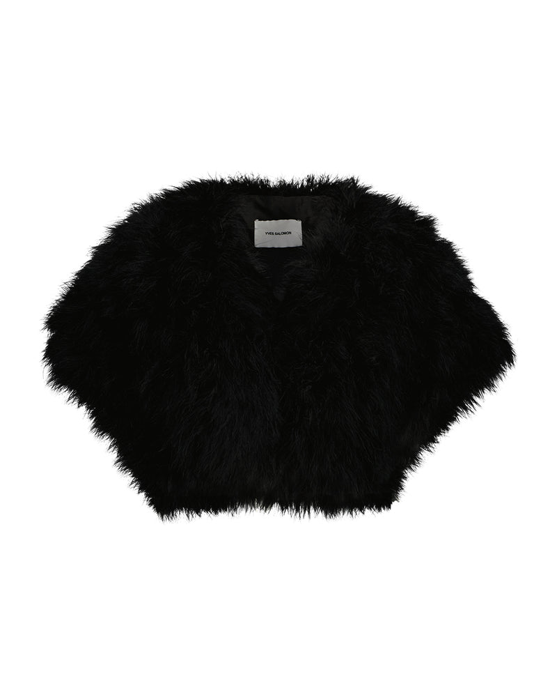 Cropped feather bolero-Yves Salomon-Winter sale & boxing day