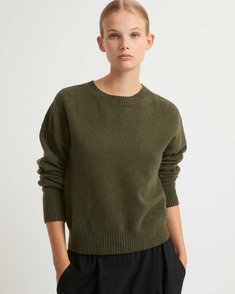 Merino knit jumper-Yves Salomon-Winter sale & boxing day