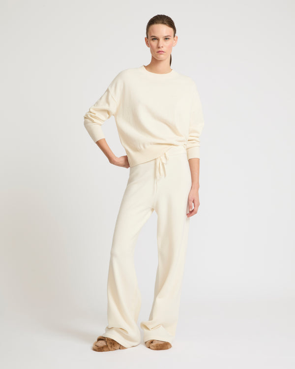 Merino knit jumper - white - Yves Salomon