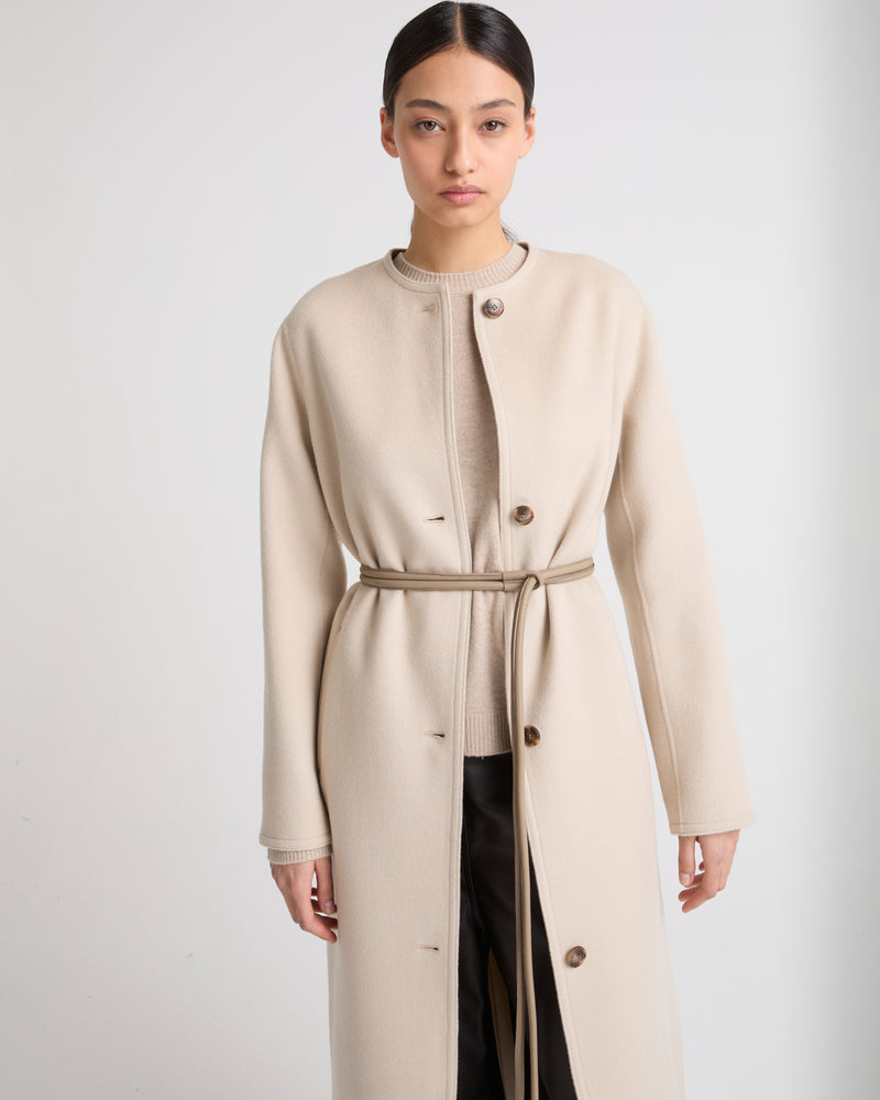 Long double-sided cashmere coat