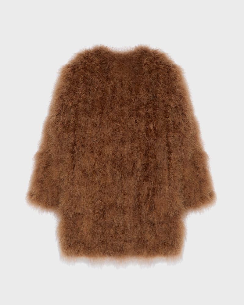 Feather jacket - camel - Yves Salomon