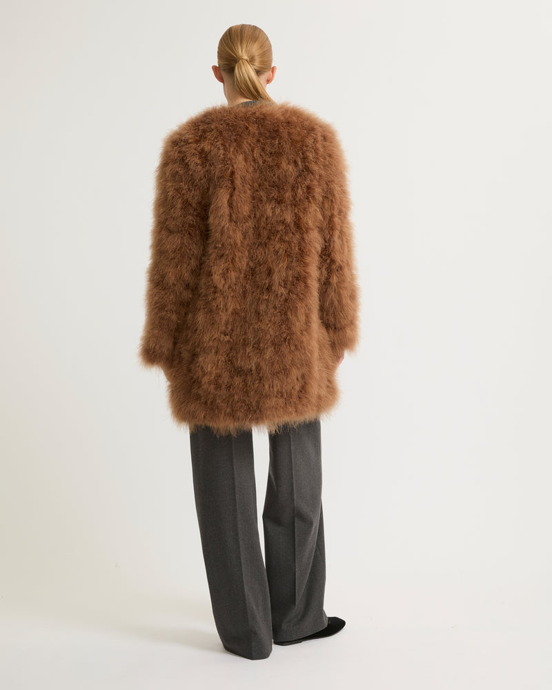 Feather jacket - camel - Yves Salomon