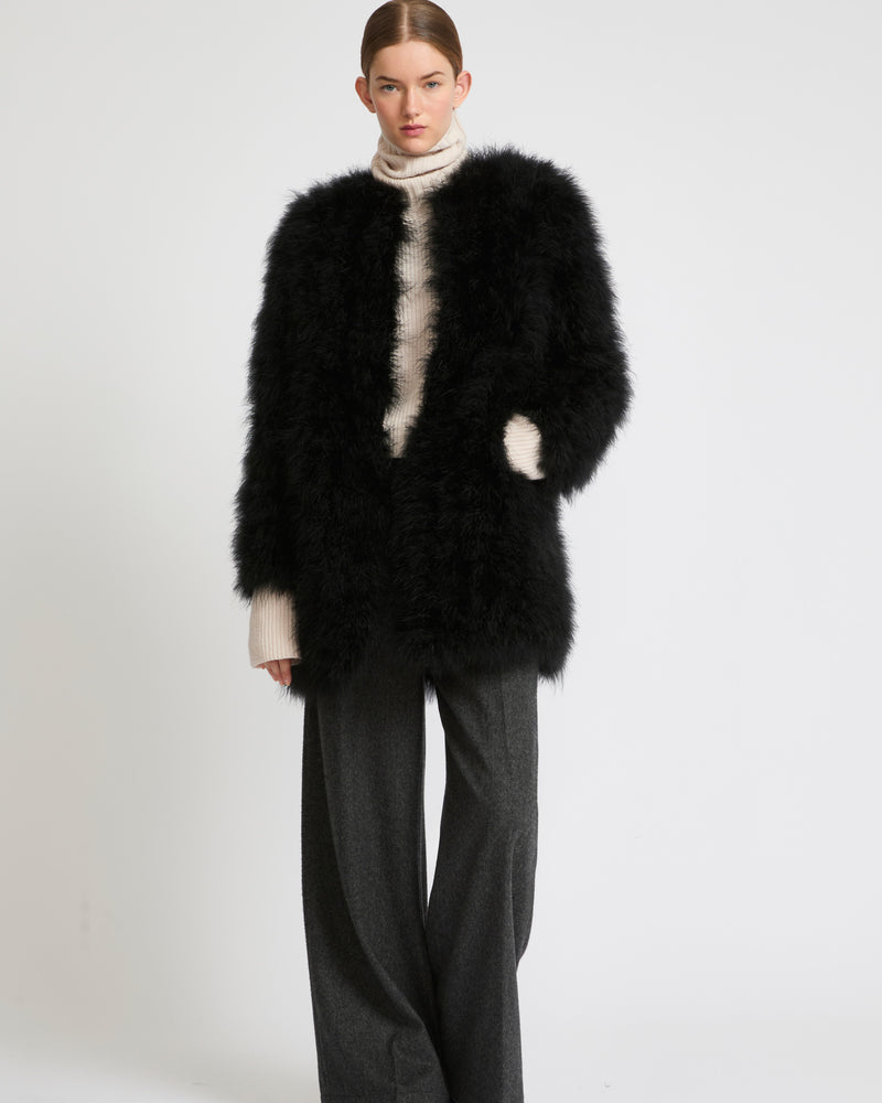 Feather jacket - black - Yves Salomon