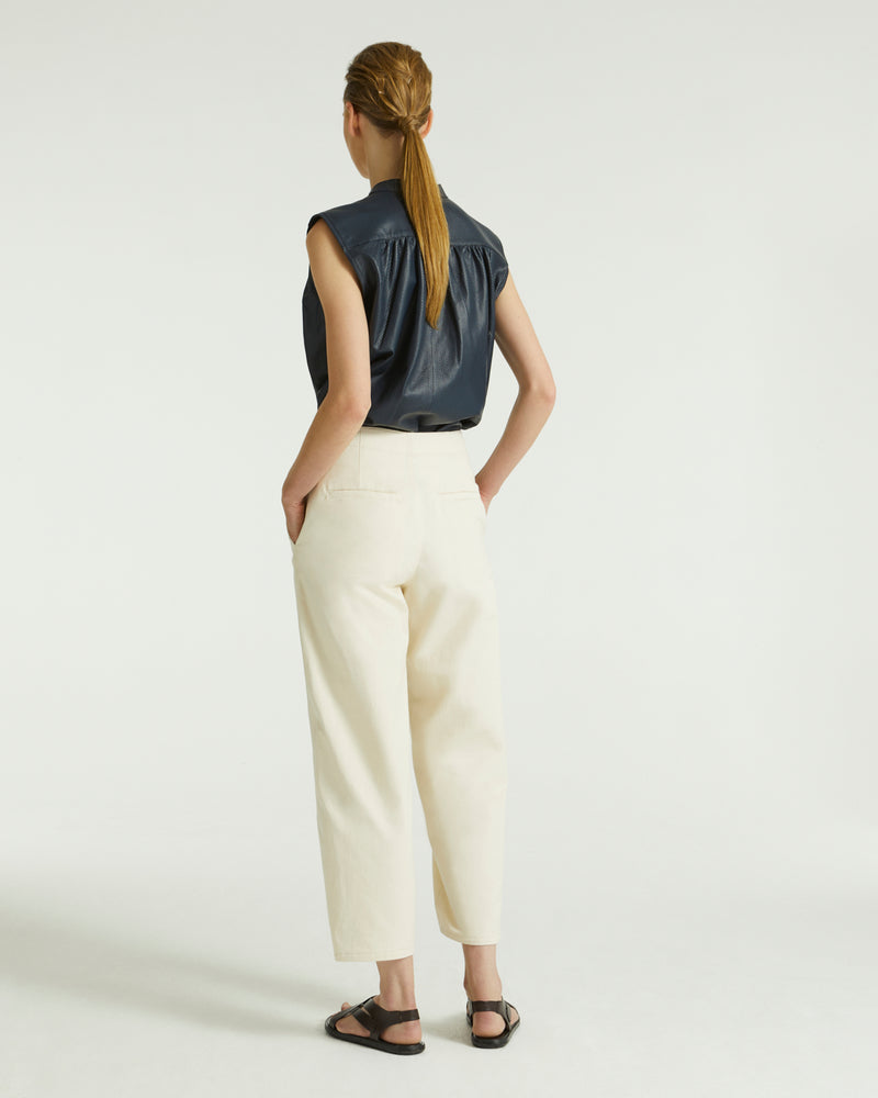 Cotton gabardine trousers