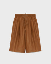 Lamb leather bermuda shorts