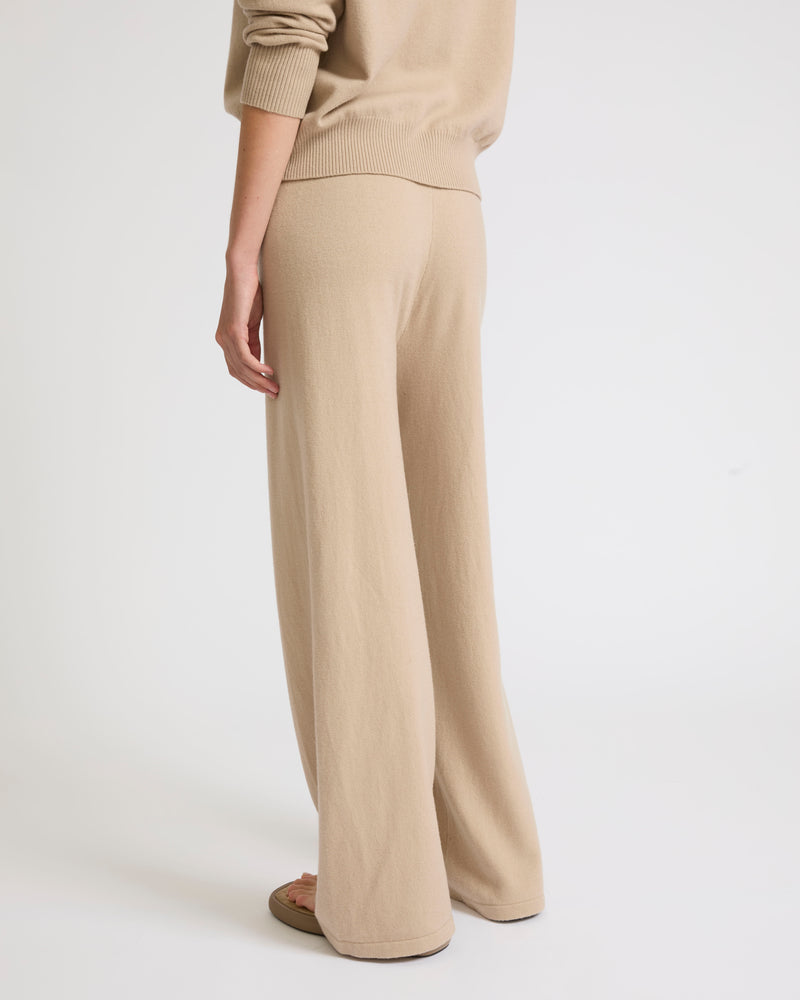 Merino knit wide leg trousers