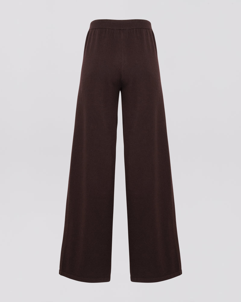 Merino knit wide leg trousers