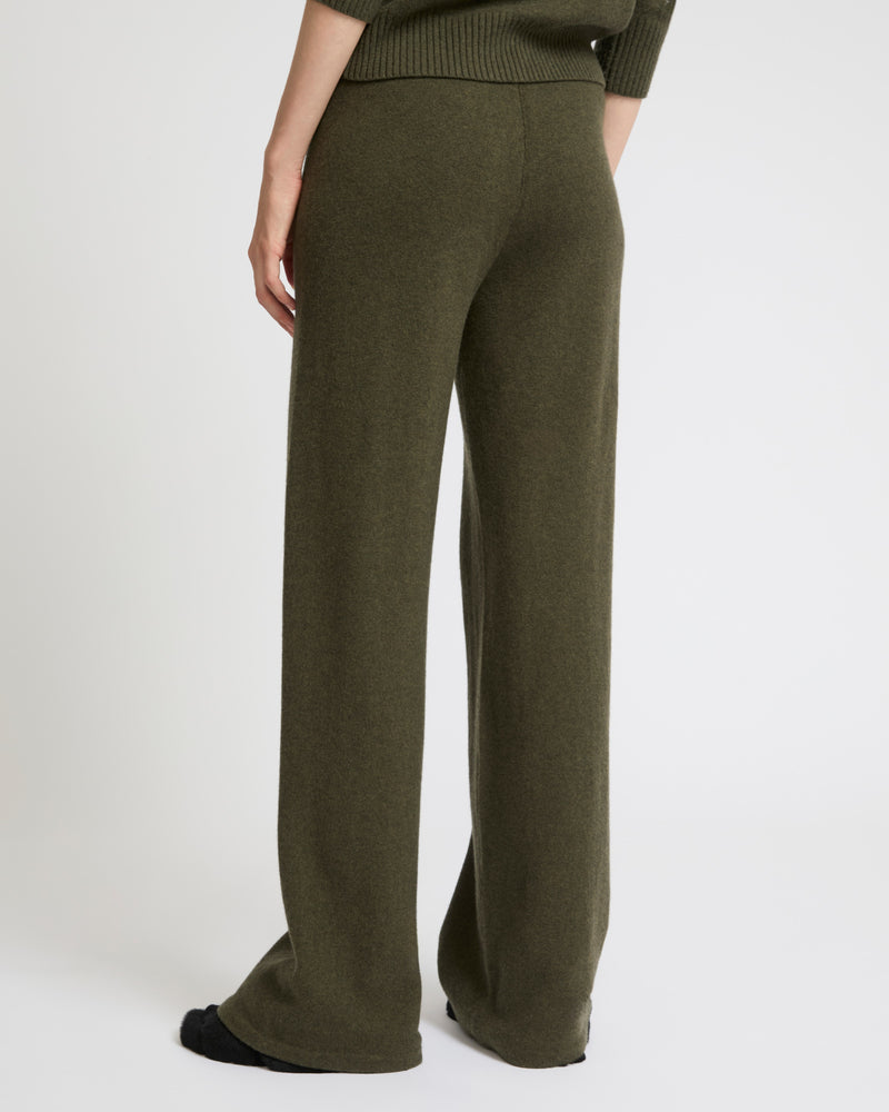 Merino knit wide leg trousers-Yves Salomon-Winter sale & boxing day